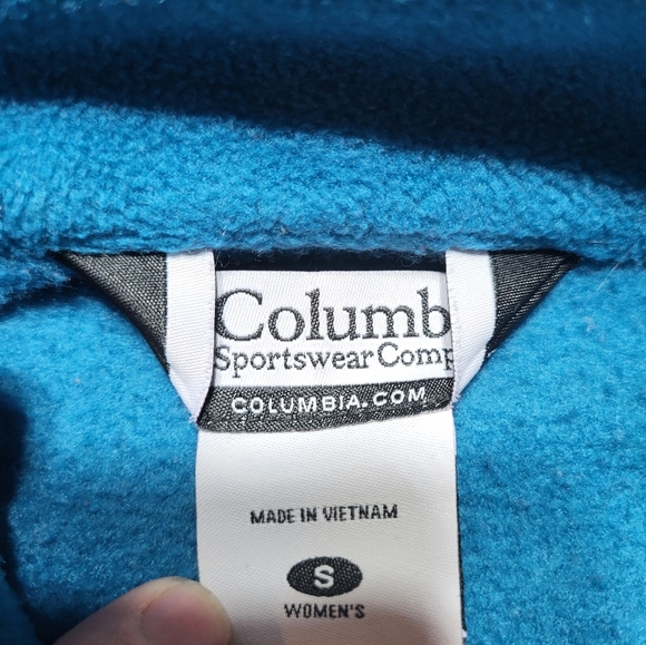 COLUMBIA FLEECE COAT/JACKET WOMEN'S SZ S TEAL - Picture 2 of 2